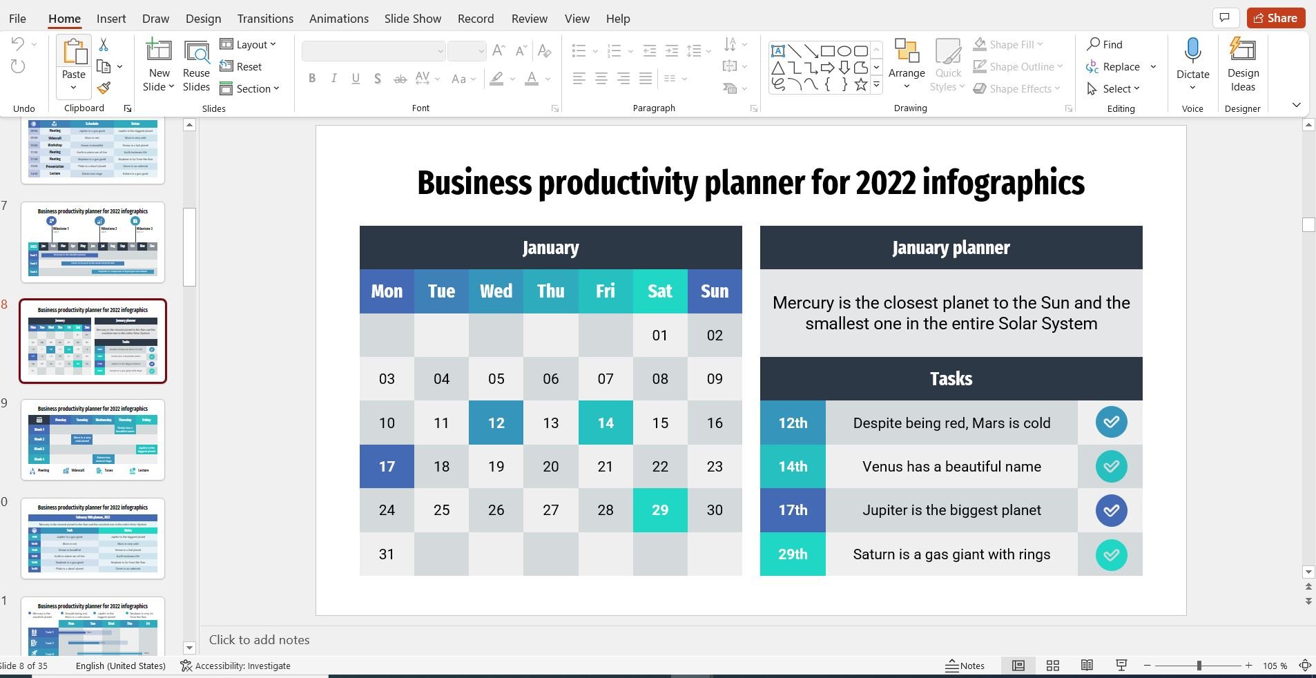 How to Make a Calendar in PowerPoint -14