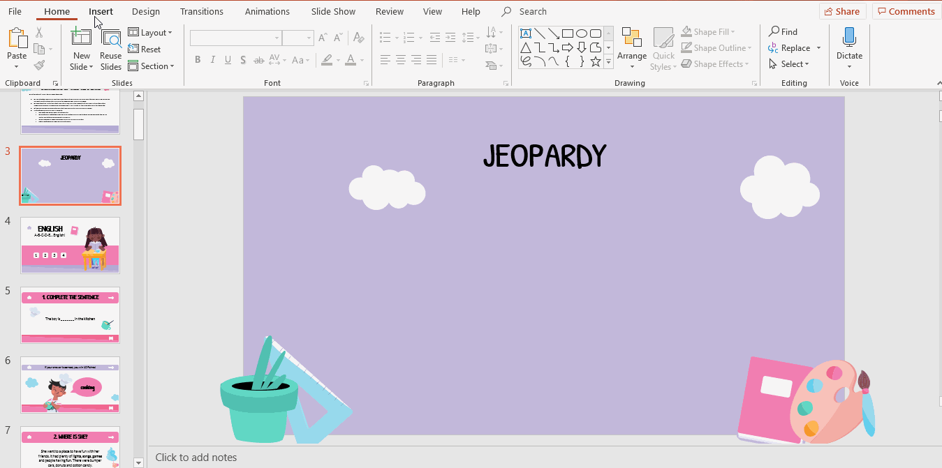 How to Make a Jeopardy Game in PowerPoint -1