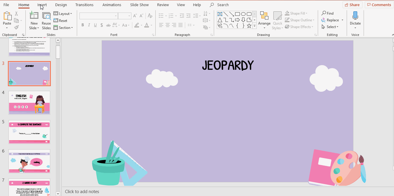 How to Make a Jeopardy Game in PowerPoint -2