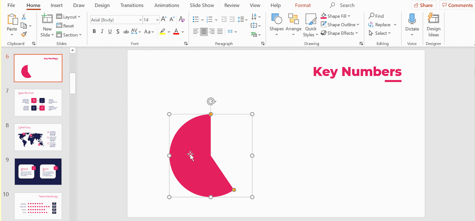 How to Make a Radial Chart in PowerPoint -3