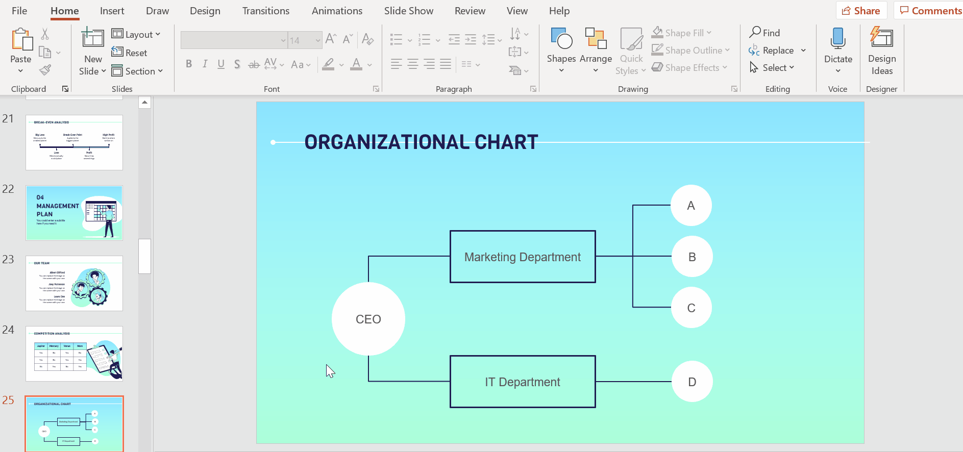 How to Create an Organizational Chart in PowerPoint -13