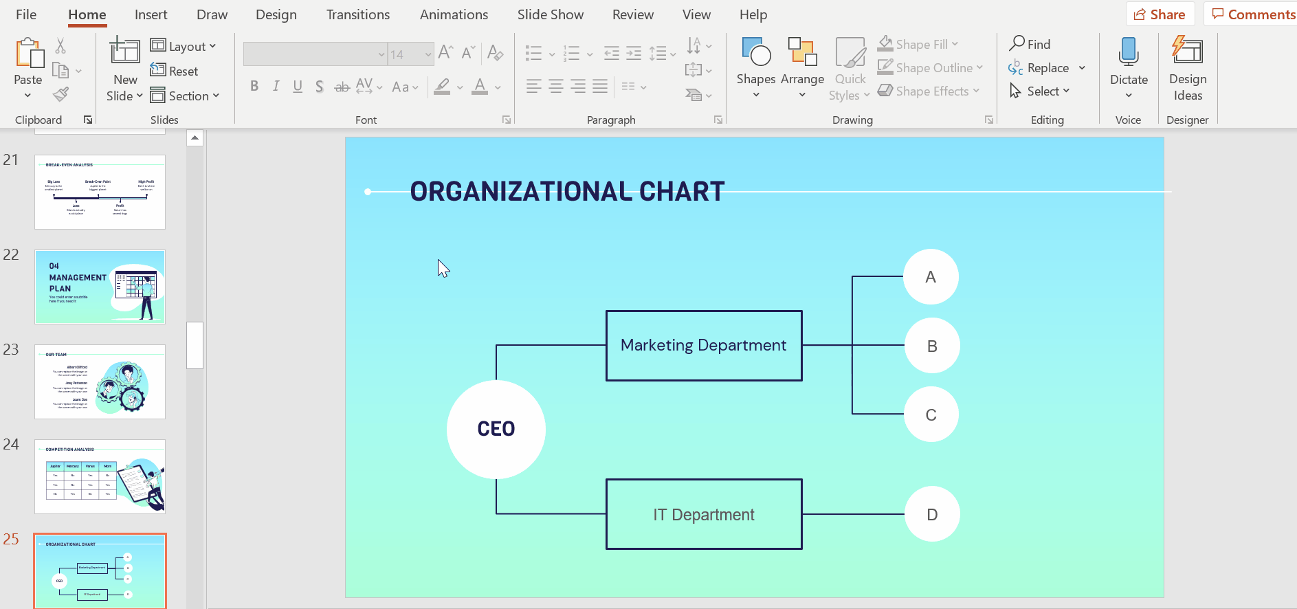 How to Create an Organizational Chart in PowerPoint -14