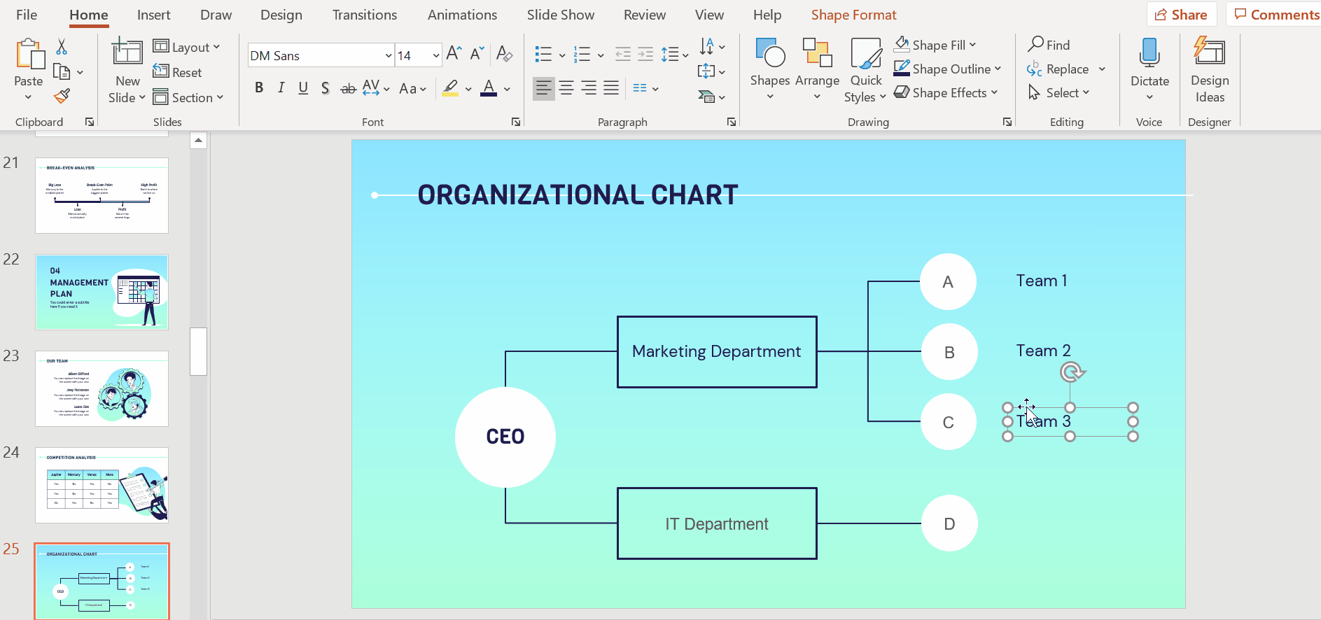 How to Create an Organizational Chart in PowerPoint -15