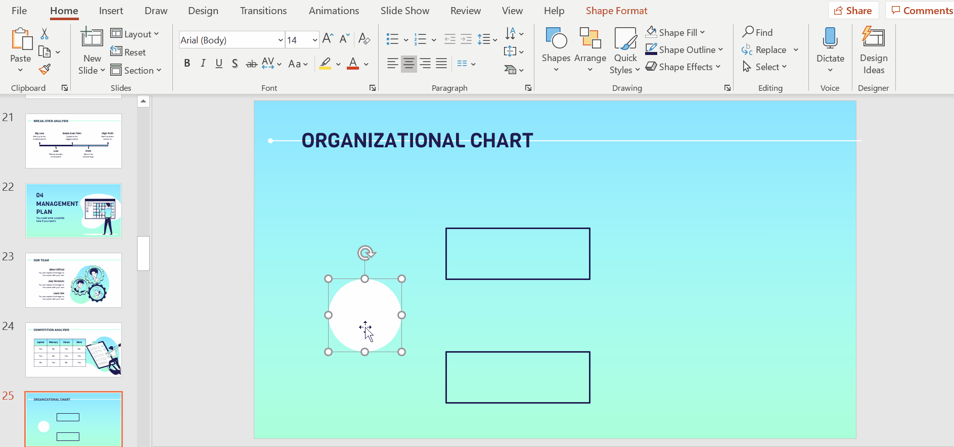 How to Create an Organizational Chart in PowerPoint -8