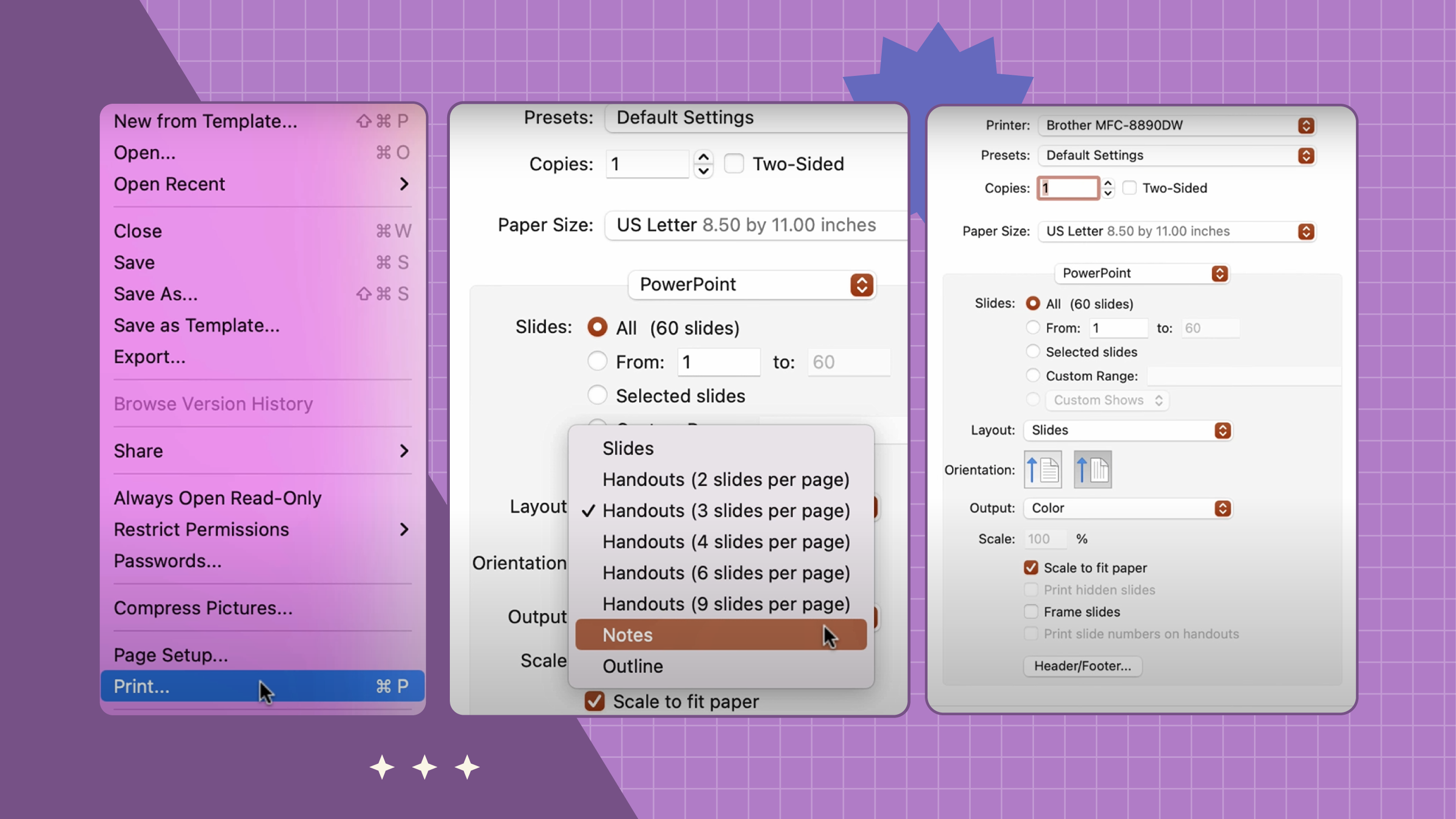 How to print PowerPoint notes -2