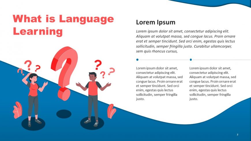 Free Language Lesson PowerPoint Template Google Slides Theme