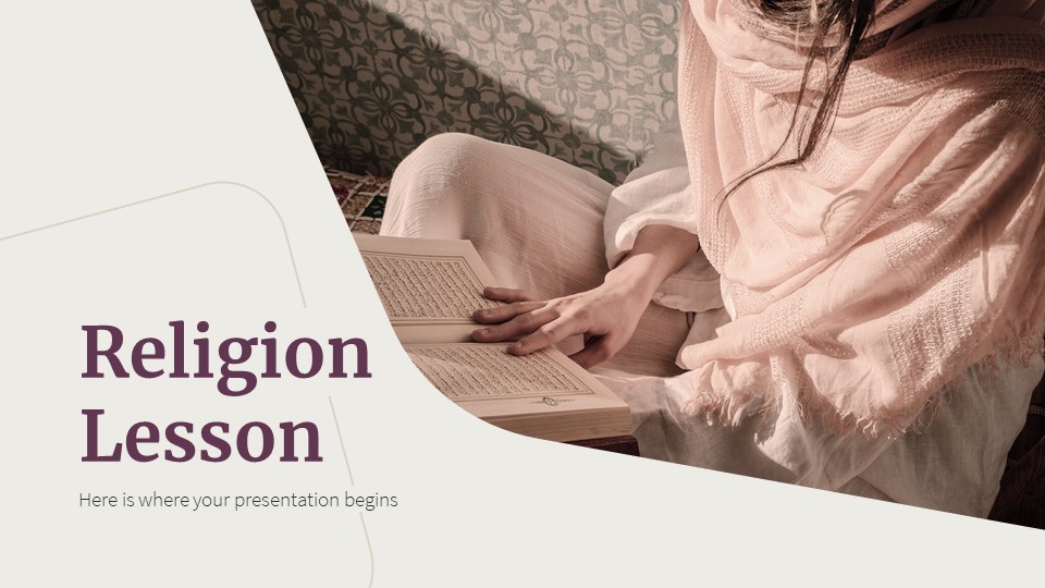 Free Religion Lesson PowerPoint Template & Google Slides Theme