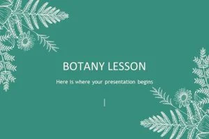 Green Botany Lesson PowerPoint Template