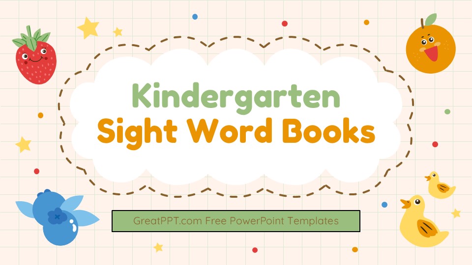 Kindergarten Sight Word Books 1