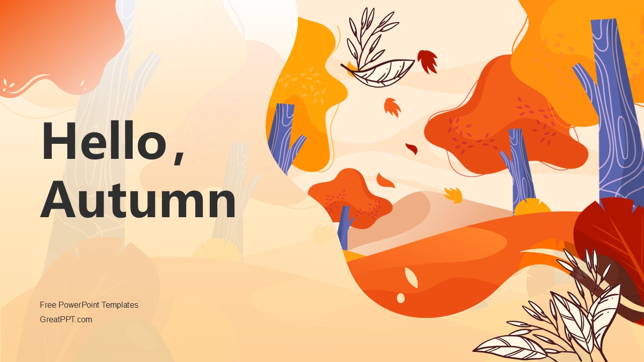 Hello Autumn PowerPoint Template 1