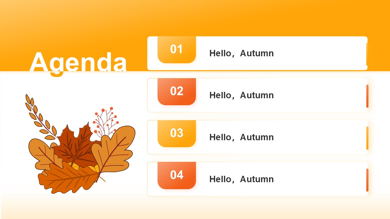 Hello Autumn PowerPoint Template 2