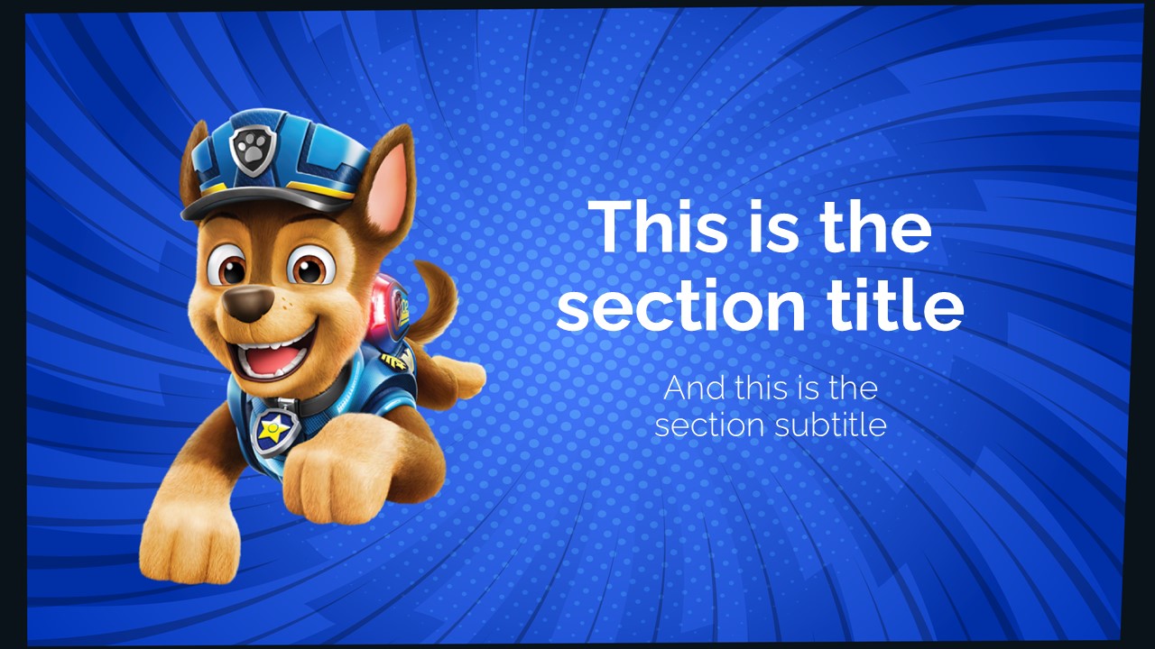 Paw Patrol PowerPoint Template3