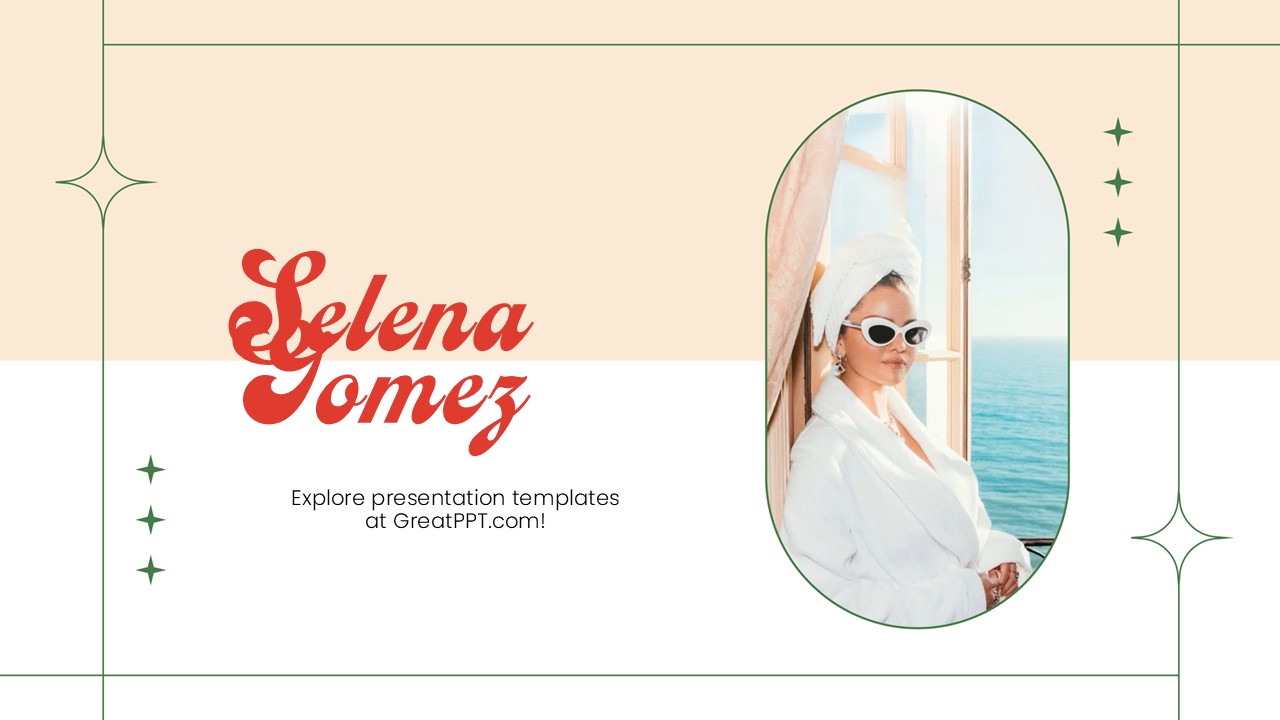 Selena Gomez PowerPoint Template 1