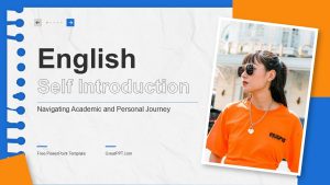 Blue Self Introduction PowerPoint Template 1