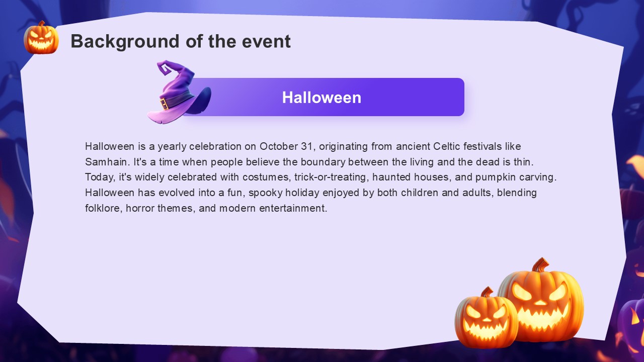 Halloween Event Planning Presentation 4