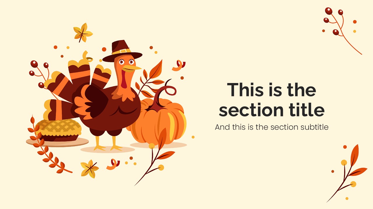 Happy Thanksgiving PowerPoint Template 3