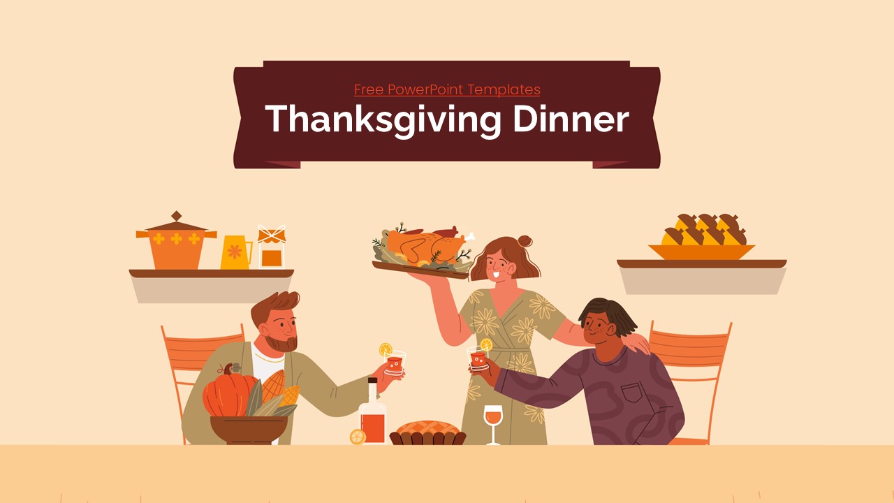 Thanksgiving Dinner PowerPoint Template 1