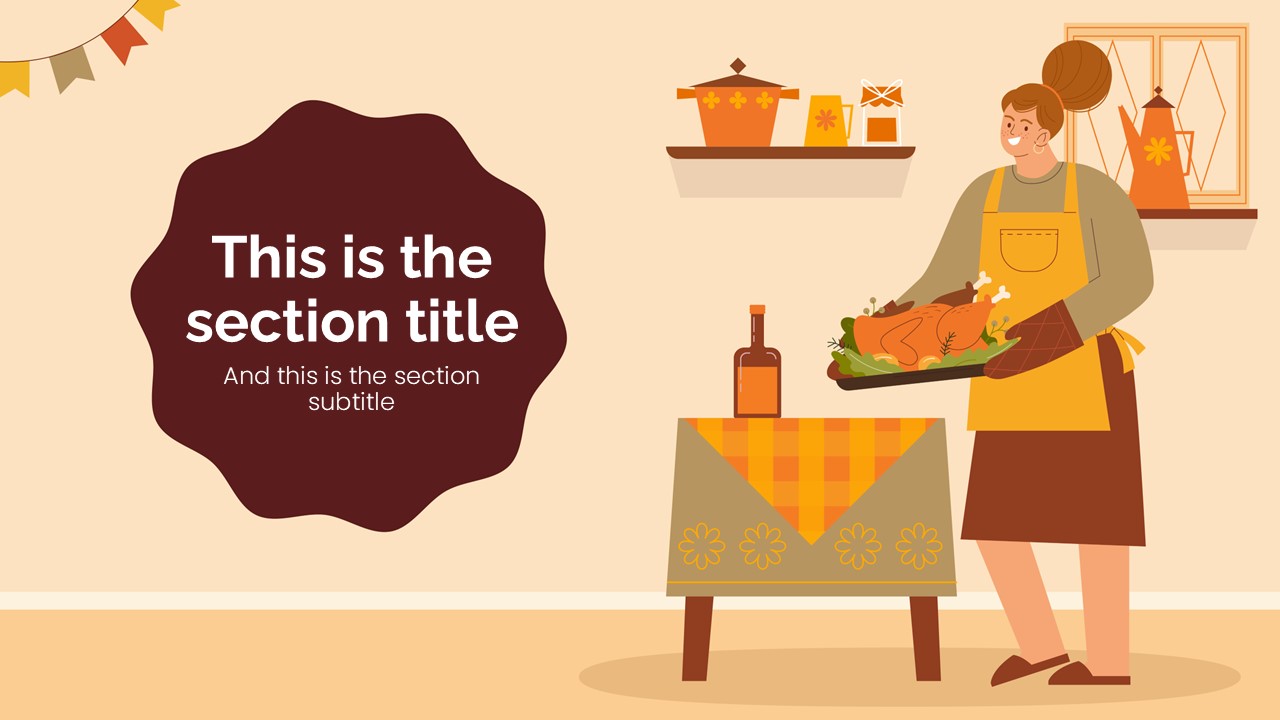 Thanksgiving Dinner PowerPoint Template 3