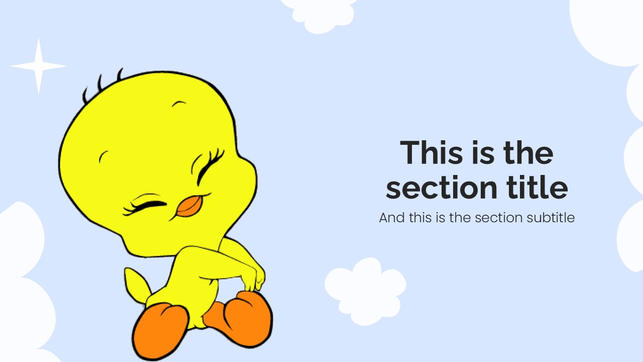 Tweety Bird PowerPoint Template 3