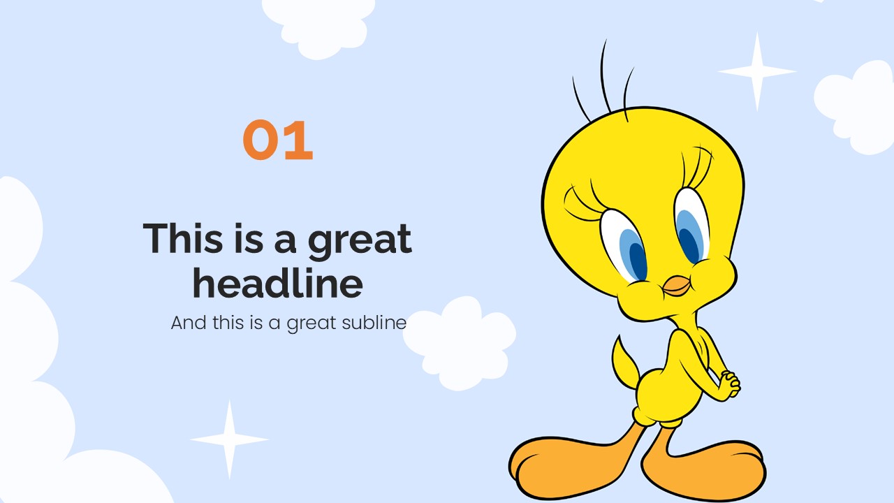 Tweety Bird PowerPoint Template 4