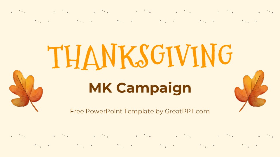 Free Thanksgiving Marketing Campaign PowerPoint Template 1